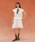 Scallop Embroidered Flare Skirt